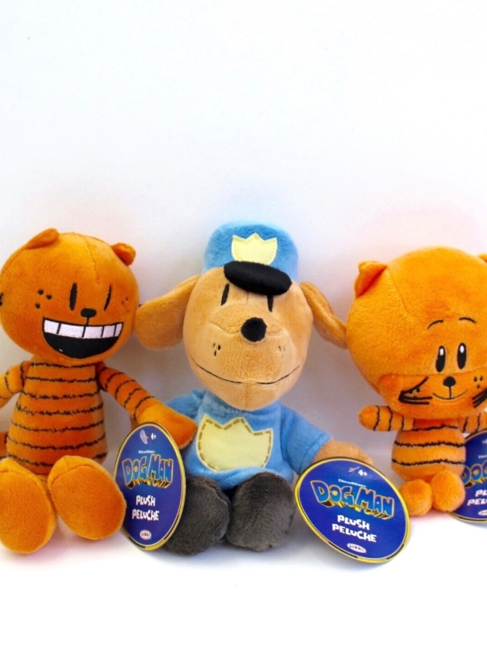 Dog Man Dogman Movie 2025 Plush Stuffed Animal 7" Set of 3 Dreamworks NEW